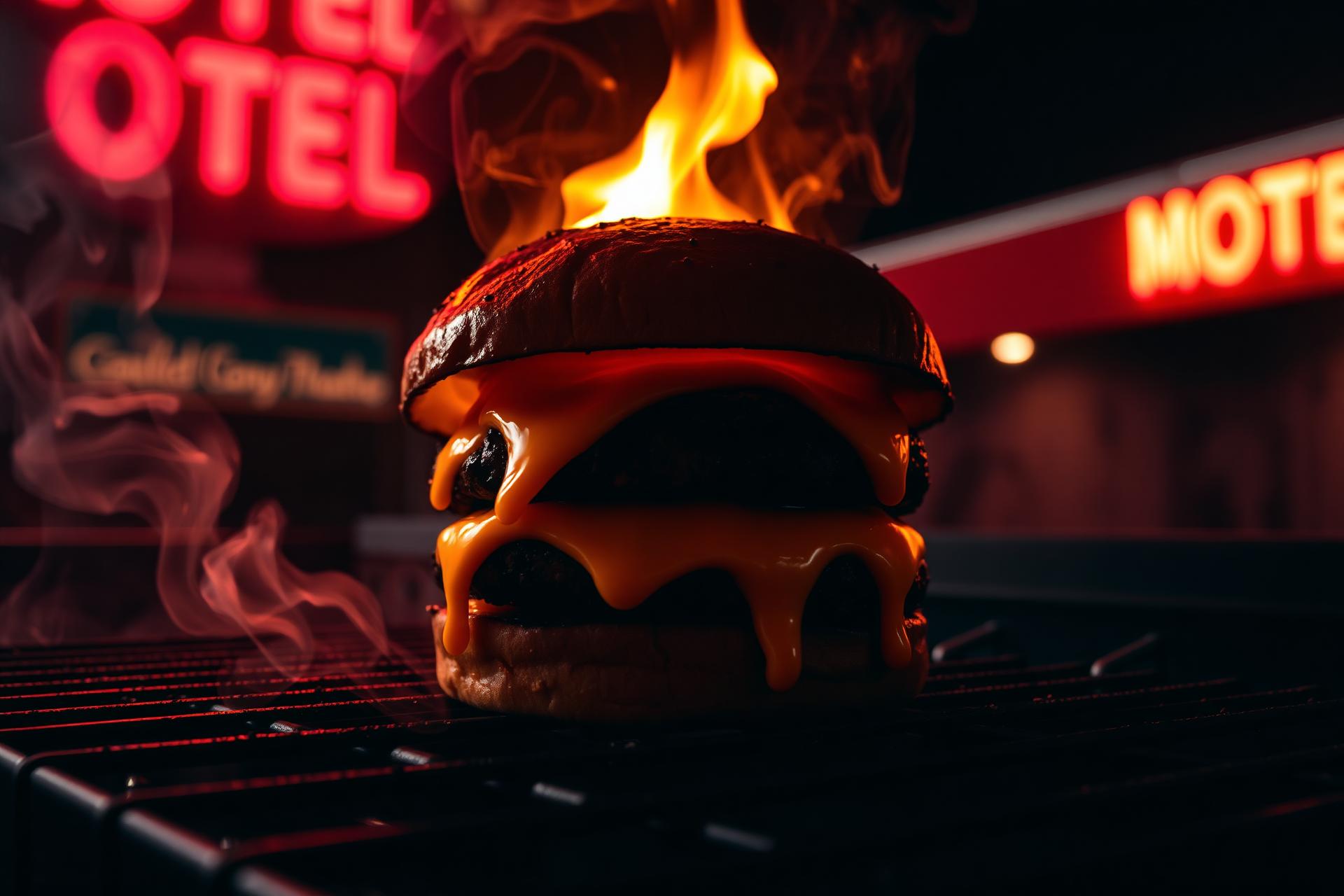 Flame-grilled smash burger